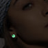 Ivory | .925 Sterling Silver | Firefly Glass Stud Earrings